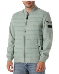 Pure Path - Jassen ,Groen ,Polyester Groene Gewatteerde Bomberjack - Lyst