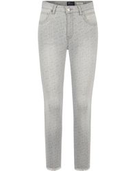 RAFFAELLO ROSSI - High Waist Slim Jeans Mit Rr Logo Gelasert - Lyst