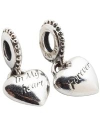 PANDORA - Aunt And Niece Split Heart Dangle - Lyst