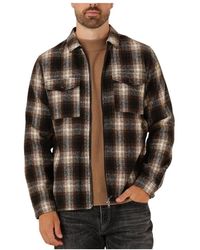 Anerkjendt - Jassen ,Bruin ,Wol Wol Overshirt Voor Mannen - Lyst