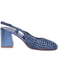 Pons Quintana - Schoenen ,Blauw ,Leer Metallic Slingback Schoenen Osaka Model - Lyst