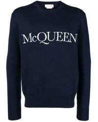 Alexander McQueen - Er Pullover mit Logo-Stickerei - Lyst