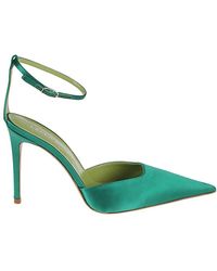 Lella Baldi - Schoenen ,Groen ,Satijn Satijnen Pumps - Lyst