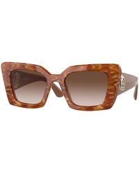 Burberry - Gafas de sol marrones con manchas - Lyst
