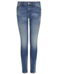 ARMANI EXCHANGE - Jeans ,Blauw ,Katoen Blauwe Skinny Jeans Damesmode - Lyst