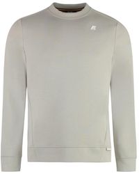 K-Way - Stilvoller logo-sweatshirt mit rippkanten,sweatshirts hoodies - Lyst