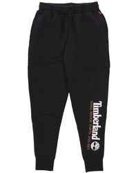 Timberland - Broeken ,Zwart ,Katoen Elastische Joggingbroek - Lyst