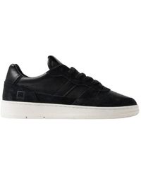 Date - Schoenen ,Zwart ,Zwarte Court Sneakers Basic - Lyst
