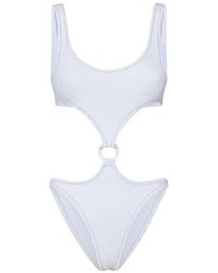 Reina Olga - Badmode ,Wit ,Nylon Witte Gekreukelde Badpak - Lyst