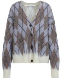 Acne Studios - Mohair Argyle Cardigan - Lyst