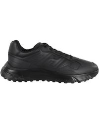 Hogan - Schoenen ,Zwart ,Leer Zwarte Hyperlight Sneakers Met Memory Foam - Lyst