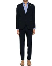 Manuel Ritz - Blaues Kleid Slim Fit Klassischer Stil - Lyst