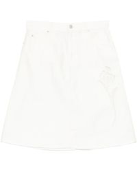 Marni - Rokken ,Wit ,Asymmetrische Geplooide Midi-Rok - Lyst