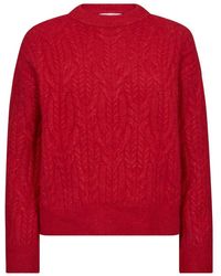 co'couture - Truien & Vesten ,Rood ,Rondgebreide Trui - Lyst