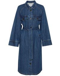 Saint Tropez - Oversized denim tel mit taillenbindeband - Lyst