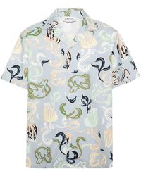 Lanvin - Bowling Shirt Met Bloemenprint - Lyst