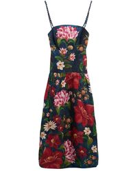 Barbour - Kleedjes ,Veelkleurig ,Katoen Wild Flower Midi Jurk - Lyst