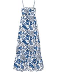 MC2 Saint Barth - Kleedjes ,Veelkleurig ,Katoen Bloemen Lange Katoenen Jurk - Lyst