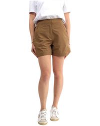 K-Way - Braune technische bermuda shorts - Lyst