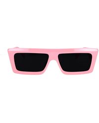 Celine - Glamouröse quadratische sonnenbrille aus rosa acetat mit grauen organischen gläsern - Lyst