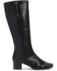 CAREL PARIS - Schoenen ,Zwart ,Leer Zwarte Leren Kniehoge Laarzen - Lyst