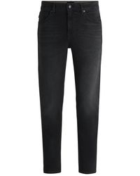 HUGO - Stretch-Denim Jeans Mit Konischem Bein - Lyst