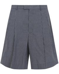 Givenchy - Bermuda-Shorts Mit Doppelter Bundfalte Aus Baumwolle Mit Karomuster - Lyst