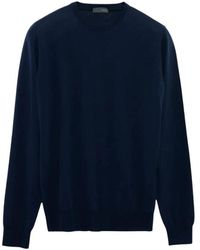 Drumohr - Truien & Vesten ,Blauw ,Wol Girocollo Ml Rasato - Lyst