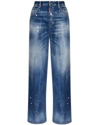 DSquared² - Jeans traveller blu con schizzi di vernice - Lyst