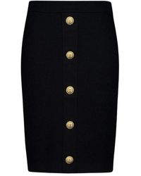 Balmain - Rokken ,Zwart ,Midi Skirts - Lyst