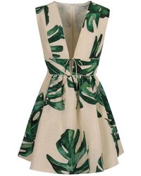 Raquel Diniz - Linen And Silk Dress - Lyst