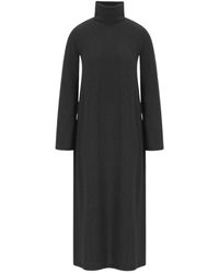 Max Mara - Kleedjes ,Zwart ,Wol Cile Gebreide Jurk - Lyst