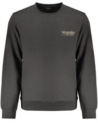 Wrangler - Hoodies & Sweatvesten ,Zwart ,Katoen Zwarte Katoenen Crewneck Sweatshirt - Lyst