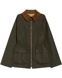 Pennyblack - Jassen ,Groen ,Katoen Waxed Cotton Coat - Lyst