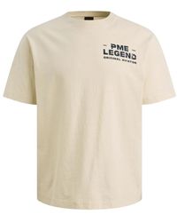 PME LEGEND - T-Shirt Met Korte Mouwen En Ronde Hals, Zwaar Open-End Katoen - Lyst