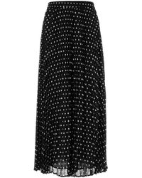 Michael Kors - Rokken ,Zwart ,Printed Crepe Skirt - Lyst