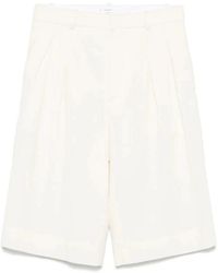 Wardrobe NYC - Korte Broeken ,Wit ,Wol Witte Low Rise Shorts - Lyst