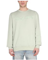 McQueen - Sweatshirt Met Logo Borduursel - Lyst