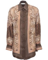 Zimmermann - Luna Relaxed-Fit Zijden Blouse - Lyst