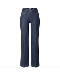 M·a·c - Donkerblauwe Wijde Jeans Broek - Lyst
