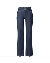 M·a·c - Donkerblauwe Wijde Jeans Broek - Lyst
