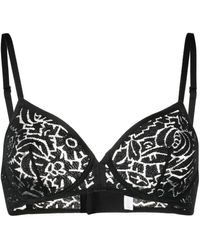 Eres - Schwarze Spitzenunterwäsche Stütz Bh - Lyst