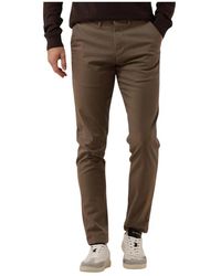 SELECTED - Broeken ,Bruin ,Leer New Miles Flex Pant - Lyst