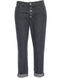 Dondup - Koons Loose-Fit Nappa Leren Broek - Lyst