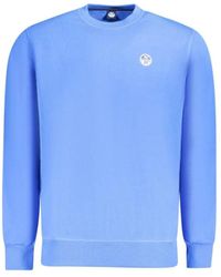 North Sails - Hoodies & Sweatvesten ,Blauw ,Katoen Crewneck Sweater - Lyst