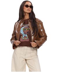 Ydence - Jassen ,Bruin ,Polyester Jacket Faye - Lyst
