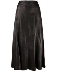 P.A.R.O.S.H. Magnete leather skirt - Negro