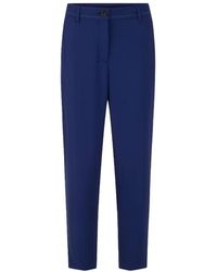 Marc Cain - Broeken ,Blauw ,Straight Broeken - Lyst