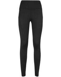 MSGM - Broeken ,Zwart ,Elastische High-Waist Leggings - Lyst