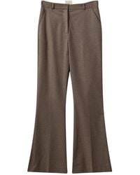 THE GARMENT - Broeken ,Bruin ,Polyester Flared Leg Tailored Pants - Lyst
